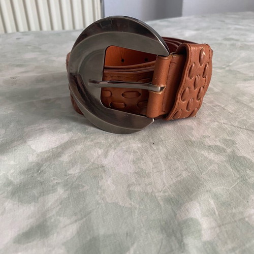 Brown women's belt synthetic leather used