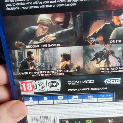 Vampyr PlayStation 4 game like new