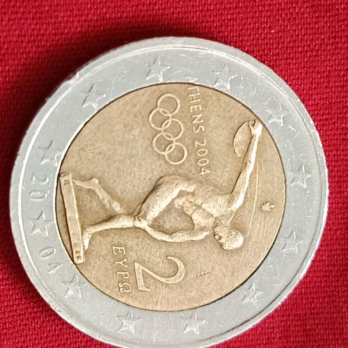 Collectible rare 2 euro coin like new, Athens 2004 Olympic Games