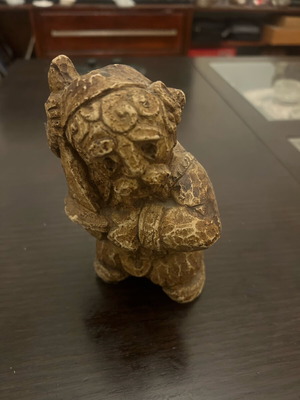 Collectible decorative figurine vintage style with stone texture