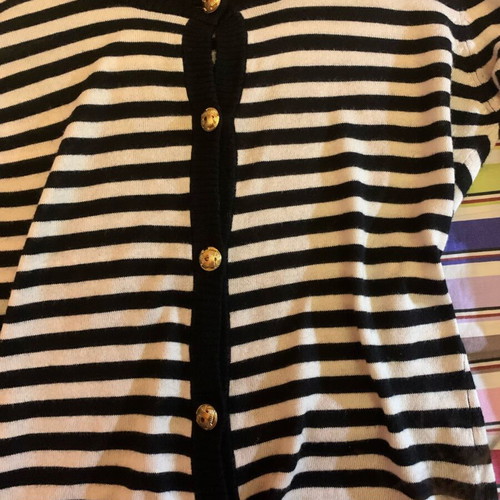 Numph nautical cardigan new, white-blue with gold buttons XS/S