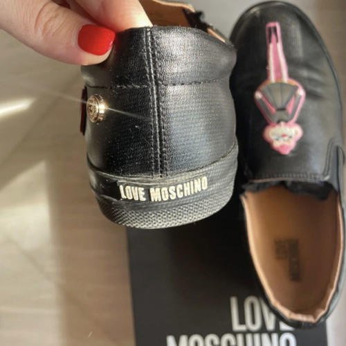 Love Moschino shoes used, leather, size 39, black