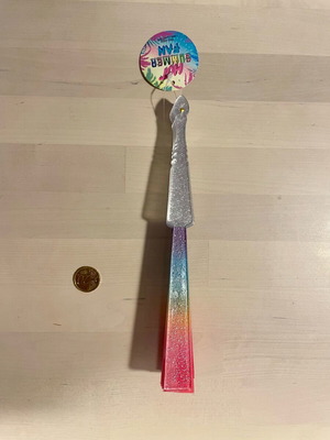 Colorful fan with glitter and SUNSHINE print new