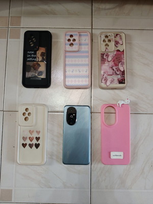 Honor 200 smartphone, 12/512GB, green, with 6 cases