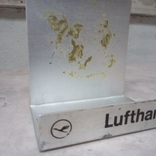Lufthansa brochure stand used, 1980s vintage