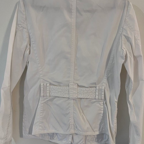 Cerruti 1881 jacket with lace details and large buttons, white, size S