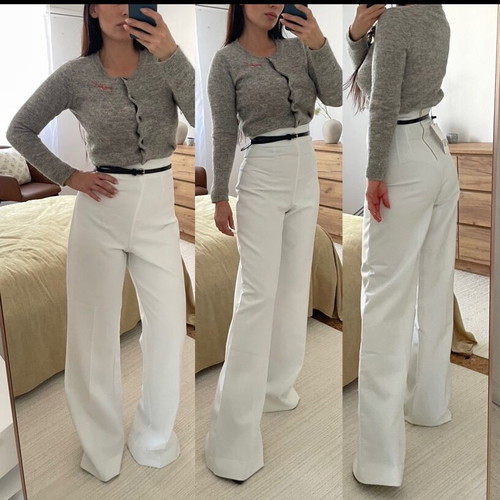 Scotch & Soda wool cardigan and Zara high-waist pants new