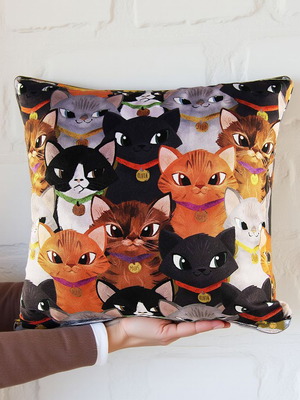 Handmade decorative pillowcase cat design new
