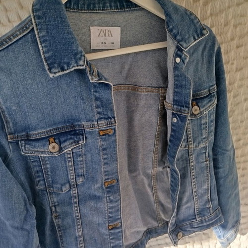 Zara denim jacket like new, size 13-14, blue