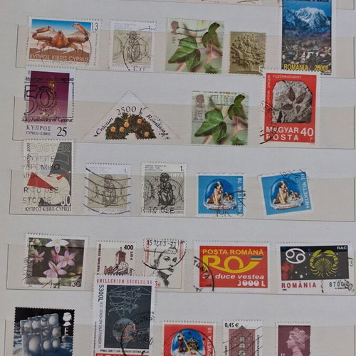 Stamp album used with vintage and thematic world collection