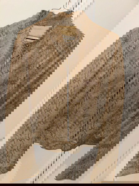 vintage leather jacket snake print/ δερματινο τζακετ