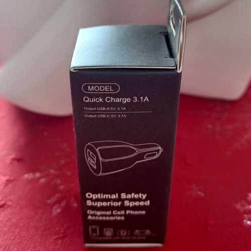 Lucas Car Charger USB and Type-C 3.1A new