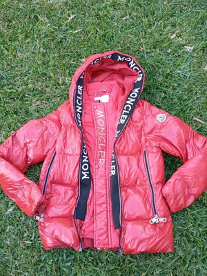 Moncler red puffer jacket new, size XS