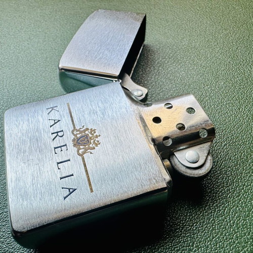 Zippo Karelia lighter 1994, like new, advertising