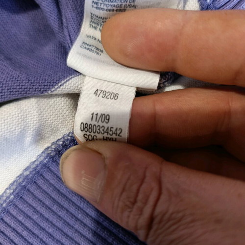 Tommy Hilfiger Premium Cotton XL sweater used, purple and white stripes