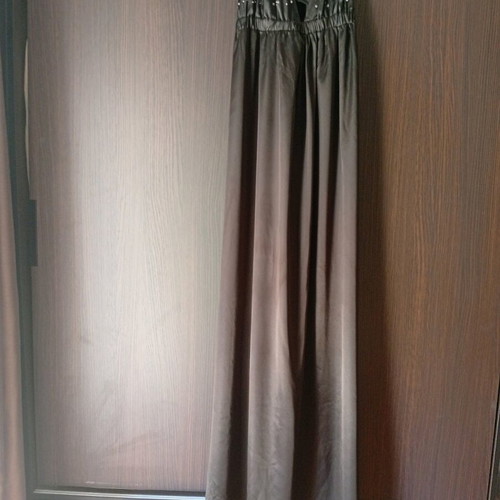 Women's black satin dress like new, size L