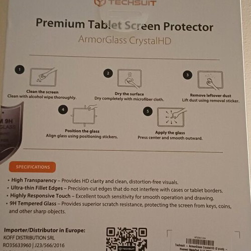 Tablet screen protector 11.5 inches new, 9H Armor glass
