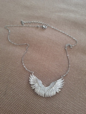 Necklace Angel Wings stainless steel new, silver color