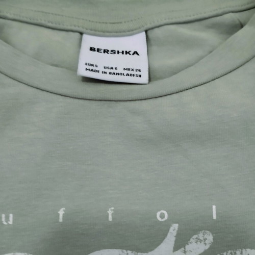 Bershka crop top S green, like new