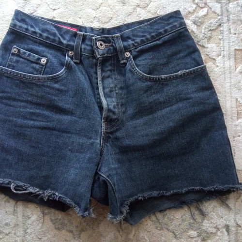 Edwin vintage women's denim shorts XS used, dark blue