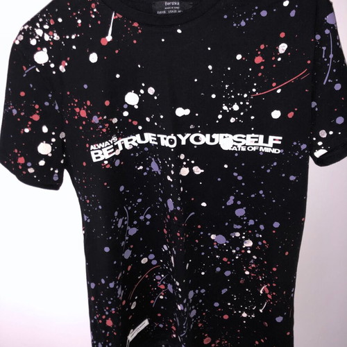 Bershka Black Short-Sleeve T-Shirt XS like new