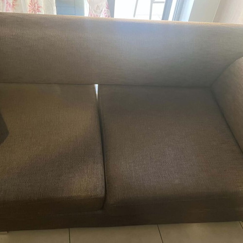 Corner sofa large, like new, brown beige