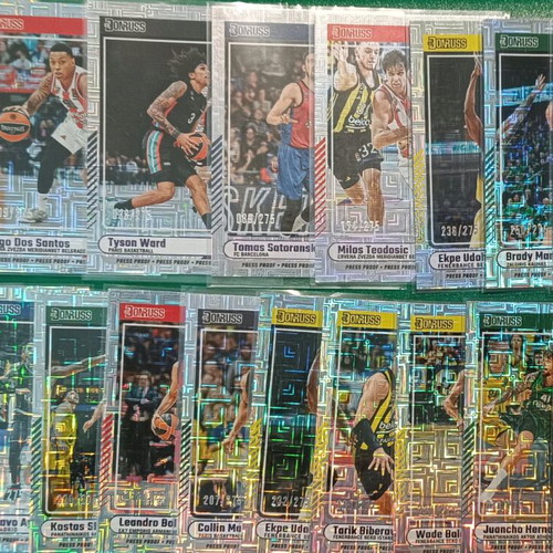 Panini Euroleague 2024-2025 numbered cards like new, 38 pcs