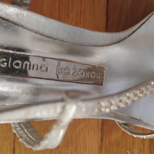 Gianna Kazakou silver sandals like new, size 40
