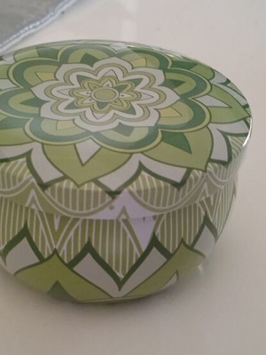 Δοχείο για ρεσό ή αρωματικά κεράκια με πράσινο σχέδιο καινούργιο
