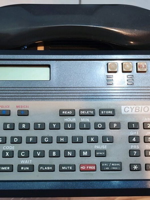 Vintage CYBIO 273 QWERTY Corded Phone like new, office collectible