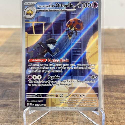 Pokemon Team Rocket's Orbeetle 198/182 Destined Rivals NM Card