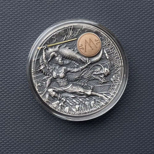 Silver coin Great Warriors Mulan new, limited edition 555 pcs
