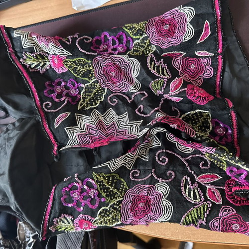 Bustier hand embroidered, like new, multicolor, size XXL