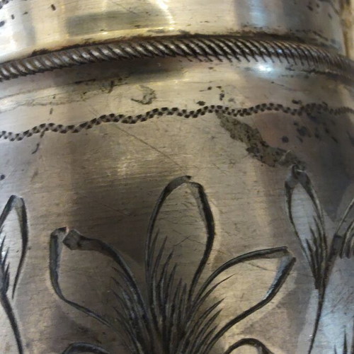 Silver Milk Jug Tsarist Era like new with hand-carved decoration