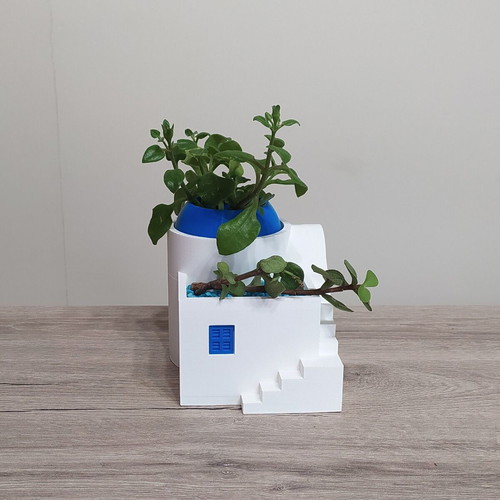 3D Printed Flowerpot with Dome New Summer Decor for Small Plants