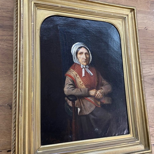 Artwork used by painter H. Suyckx in golden frame
