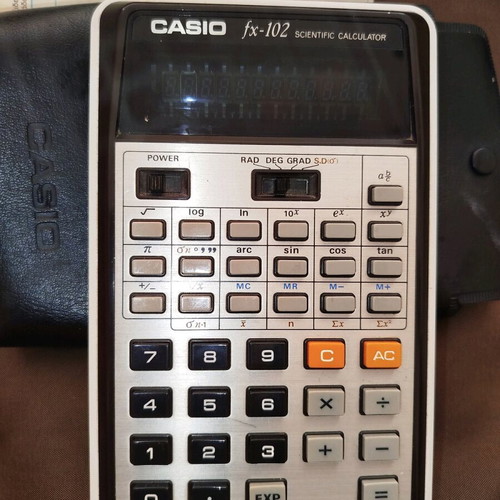 Calculadora Casio fx-102 vintage μεταχειρισμένη για ανταλλακτικά