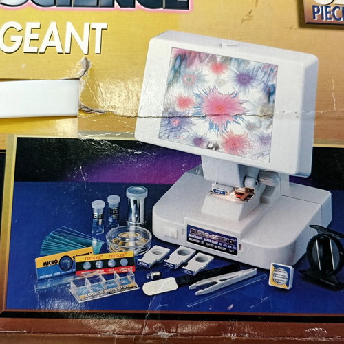 Micro-Science Mega Screen Vintage Educational Microscope Set used