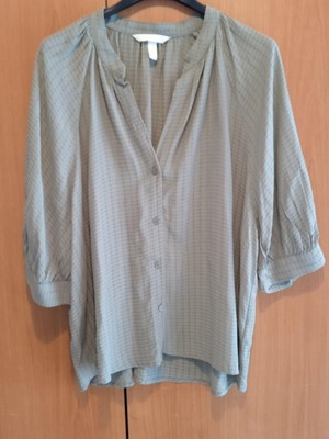 H&M khaki shirt like new, size M, 100% viscose