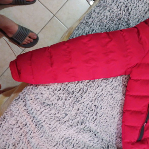 Jacket red like new, warm and comfortable, size M