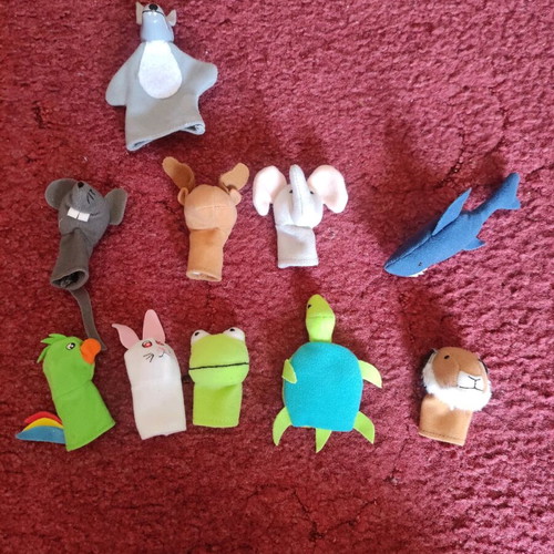 Finger puppets like new, animal characters for puppet theater