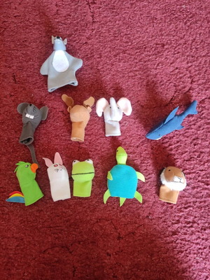 Finger puppets like new, animal characters for puppet theater