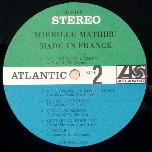 Mireille Mathieu Made In France vinyl LP used, pop