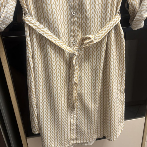 Mini dress like new, white and beige, size M