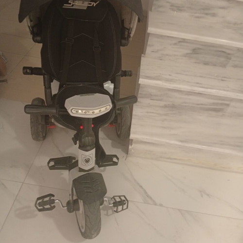Baby stroller bicycle with sunshade and storage basket like new