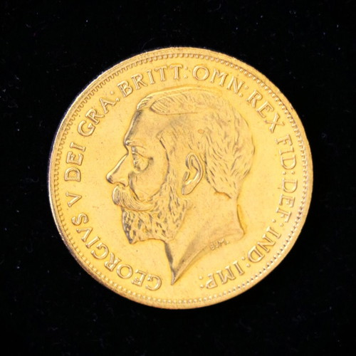 Gold Plated George V English Five Pound Coin with Luxury Case
