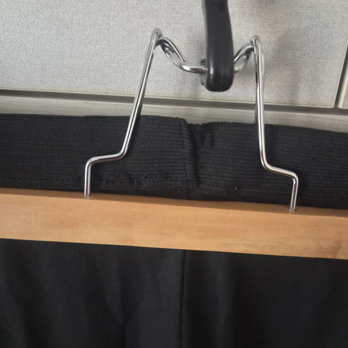 Leggings with matte waxed look size S used, black