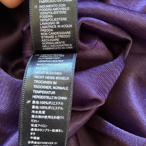 Forever 21 Y2K Purple One Shoulder Ruffle Bubble Dress Size M Like New