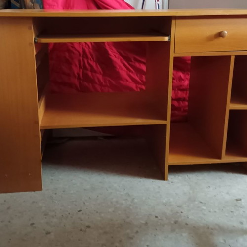 Computer desk used with drawer and 3 shelves