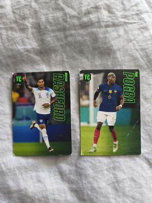 Panini FIFA Top Class collectible cards Rashford and Pogba like new